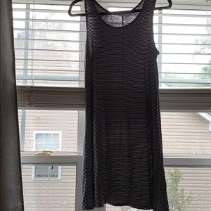 Navy/Black Striped Dress